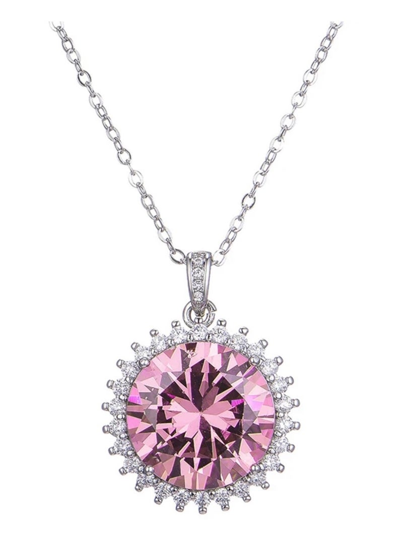 Elegant Silver Plated Cubic Zircon Necklace For Women - Image 4